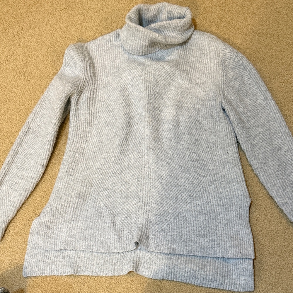 Cozy Heather Gray Turtleneck Sweater